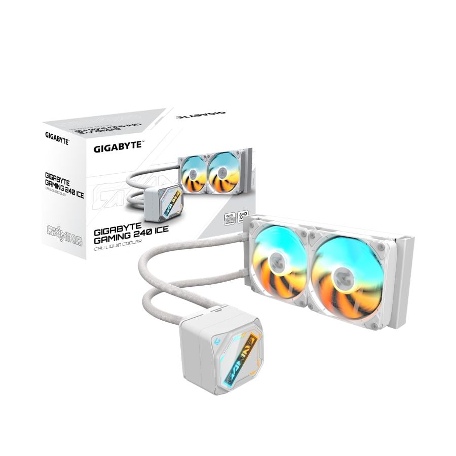 Gigabyte GP-GIGABYTE GME 240I GAMING 240 ICE Liquid CPU Cooler- 2x120mm ARGB Fan, slide-in interlock