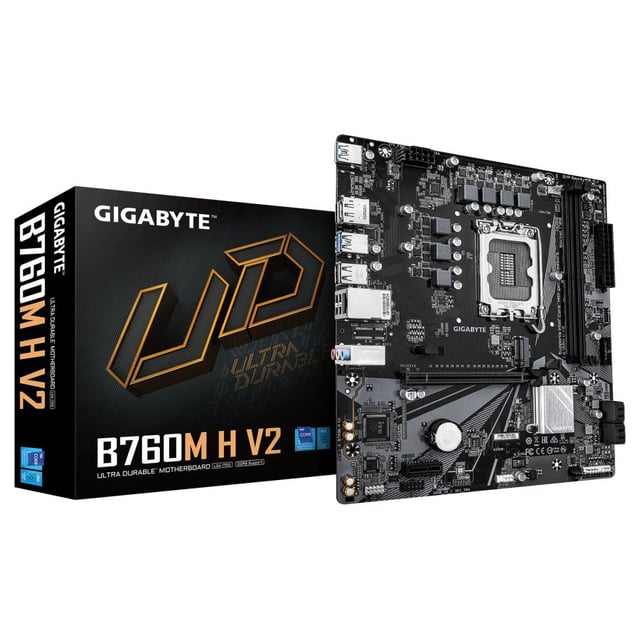 Gigabyte B760M H V2 B760M H V2 mATX, Intel LGA1700, Core 14th, DDR5, Gbe LAN, PCIe 4.0 M.2, USB 3.2