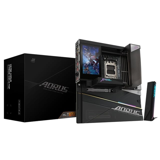 Gigabyte X870E A XTR X AI TOP X870E AORUS XTREME X3D AI TOP, mATX, AM5, DDR5, 10 Gbe, Wi-Fi 7, USB 4