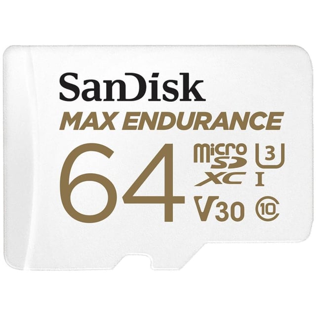 Sandisk SDSQQVR-064G-GN6IA Max Endurance MicroSDXC, 64GB, V30, Class 10, UHS-I, U3, 100MB/s