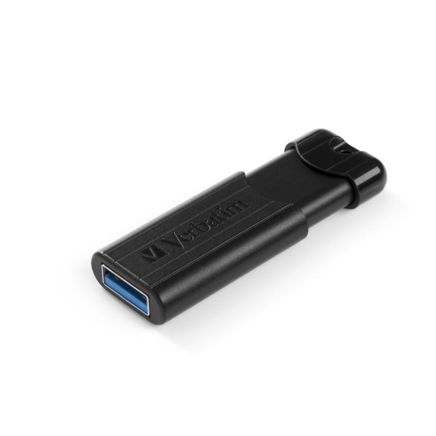 Verbatim 49317 PinStripe 3.0 USB Drive, 32 GB, USB Type-A, 3.2 Gen 1, Slide, 7 g, Black