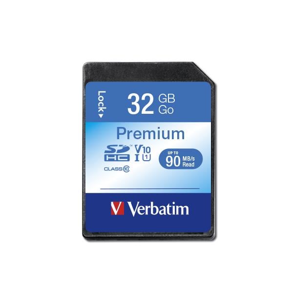 Verbatim 43963 Premium Secure Digital Card SDHC, 32 GB, SDHC, Class 10, 10 MB/s