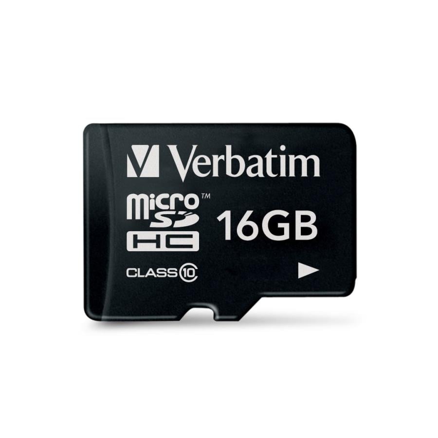 Verbatim 44010 MicroSDHC Premium, 16 GB, MicroSDHC, Class 10, 10 MB/s, 10 MB/s, Black