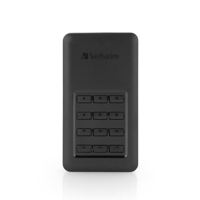 Verbatim 53402 Store "n" Go Portable SSD with Keypad Access, 256 GB, USB Type-C, 3.2 Gen 1, AES