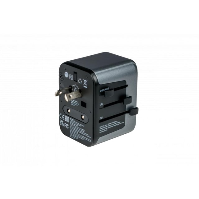 Verbatim 49545 Universal Travel Adapter, USB PD 30W, QC, 2x USB, 2x USB Type-C, 100 - 250 V, 2500 W