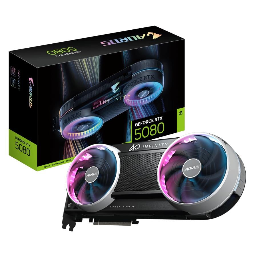 Gigabyte GV-N5080AORUS IF-16GD AORUS GeForce RTX 5080 INFINITY 16G, 16GB, GDDR7, 256bit, PCIe5.0
