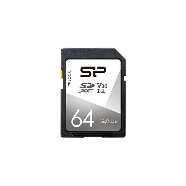 Silicon Power SP064GBSDXCV3V10 Superior SDXC card, 64GB, UHS-1 U1, V30, 100/80MB/s