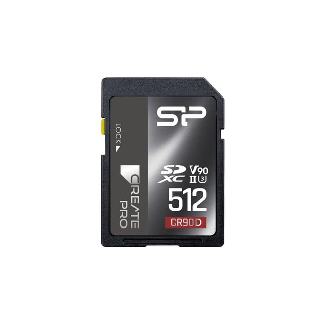Silicon Power SP512GBSDXJA2V10 CreatePro CR90D SDXC card, 512GB, UHS-II U3, 290/260MB/s, 8K