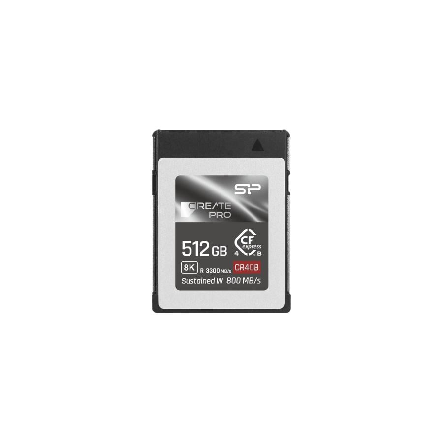 Silicon Power SP512GBCFEB41V10 CreatePro CR40B CF Express Type-B, 512GB, PCIe Gen4 x2, 3300 MB/s