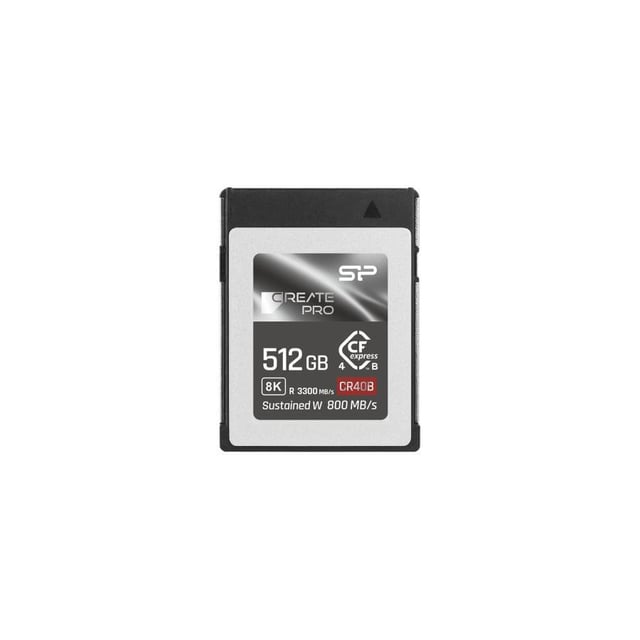 Silicon Power SP001TBCFEB41V10 CreatePro CR40B CF Express Type-B, 1 TB, PCIe Gen4 x2, 3300 MB/s