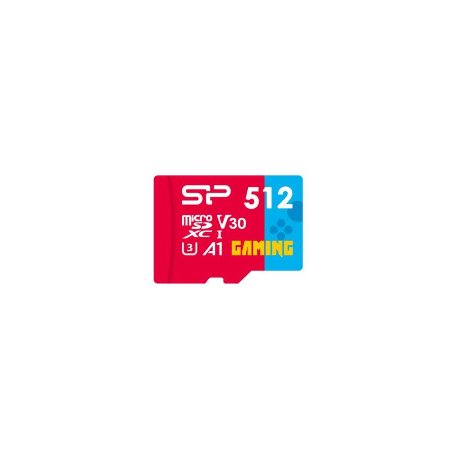Silicon Power SP512GBSTXDV3V1NSP Superior Gaming MicroSDCX, 512 GB, A1, V30, UHS-1 U3, 100MB/s