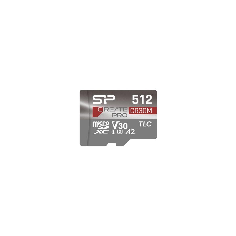 Silicon Power SP512GBSTXLA2V1CSP CreatePro CR30M MicroSDXC, 512GB, V30, A2, UHS-1 U3, 170MB/s