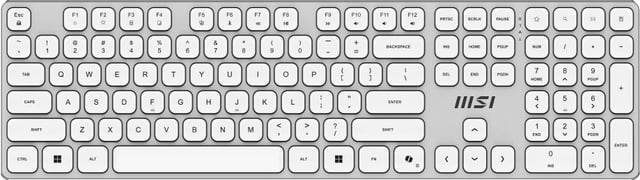 MSI FORGE K210 W COMBO WHITE US toetsenbord Inclusief muis Thuis/Werk USB QWERTY Amerikaans Engels Wit