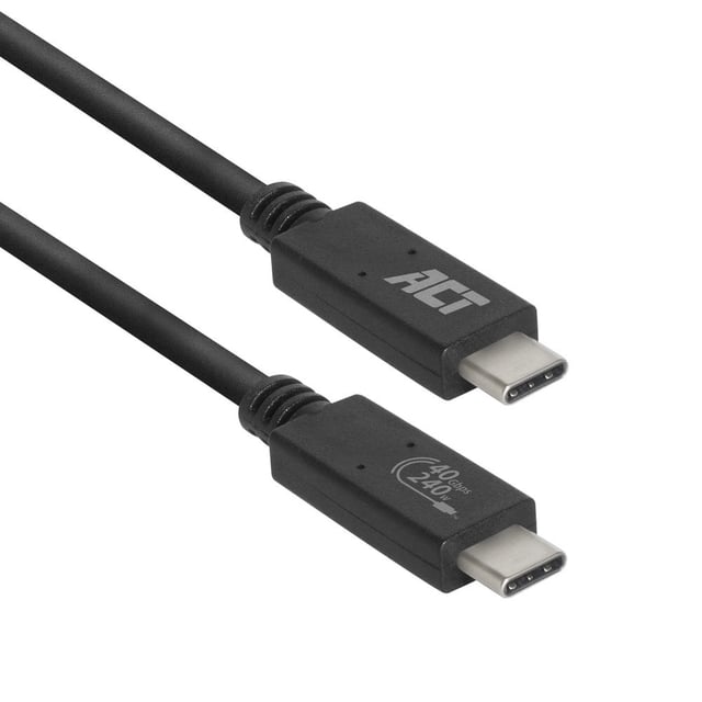 ACT USB4® 40Gbps 240W USB Type-C® kabel, USB-IF gecertificeerd 0,8 meter