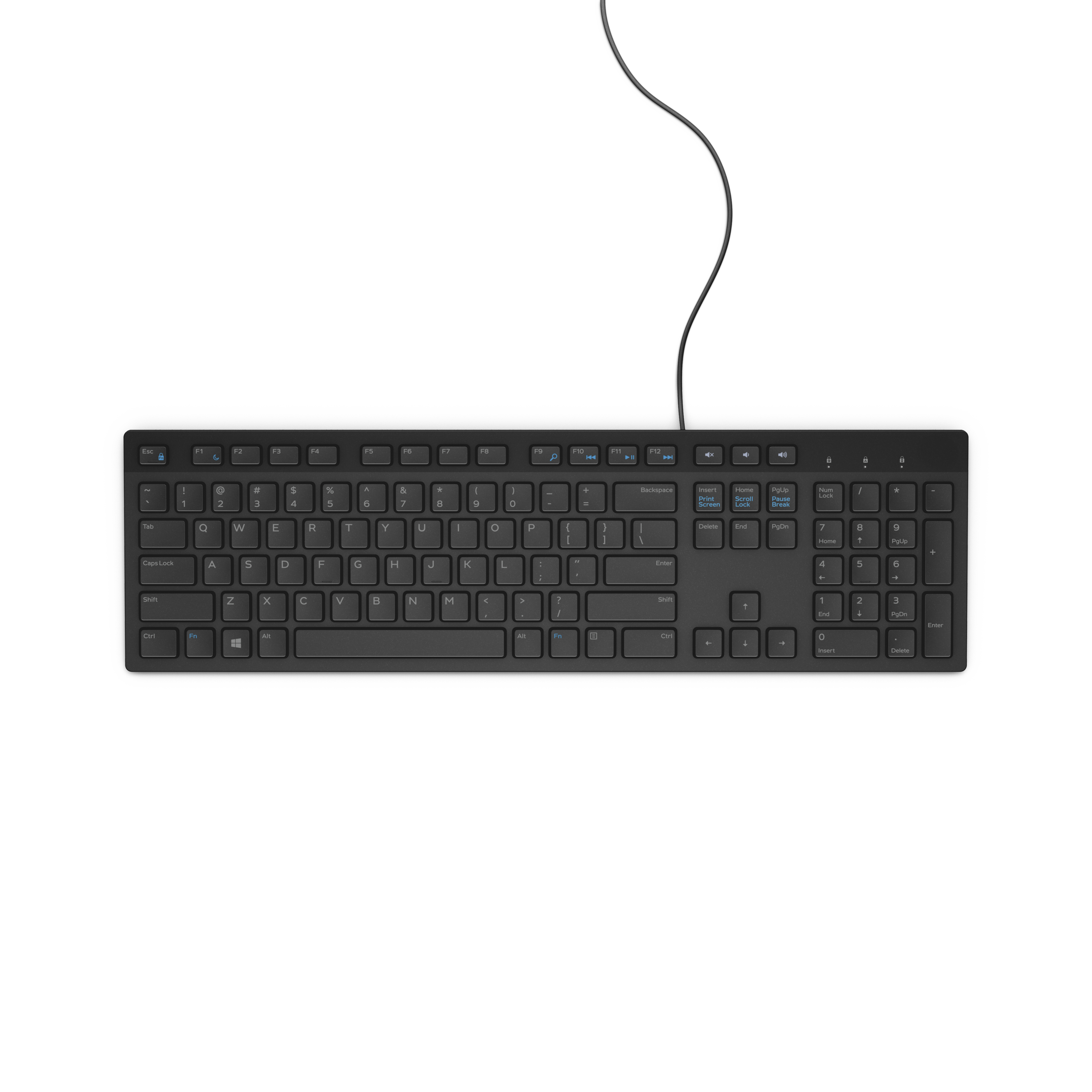 DELL bekabeld toetsenbord - KB216 - VS internationaal (QWERTY) - zwart - (RTL BOX)