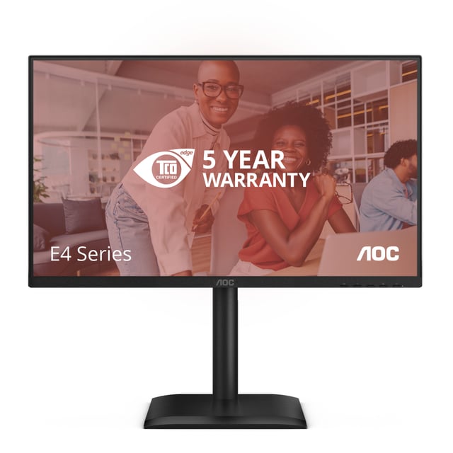 AOC E4 24E4CV computer monitor 60,5 cm (23.8") 1920 x 1080 Pixels Full HD LED Zwart