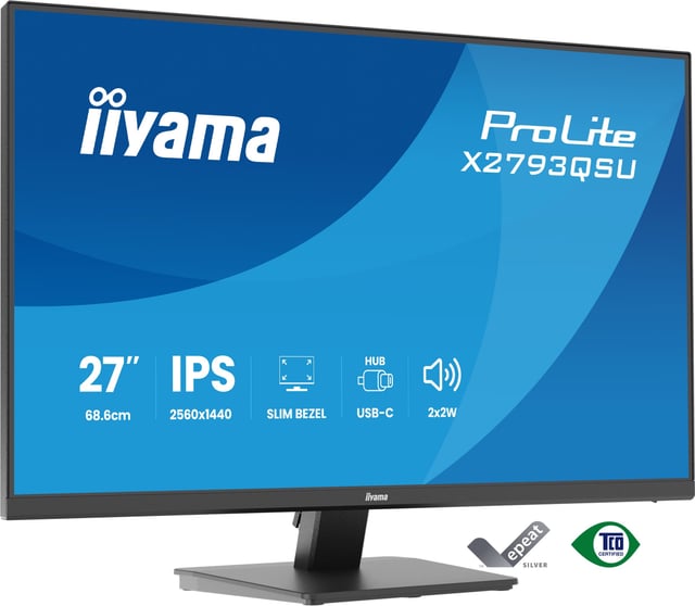 iiyama ProLite X2793QSU-B1 computer monitor 68,6 cm (27") 2560 x 1440 Pixels Quad HD LED Zwart