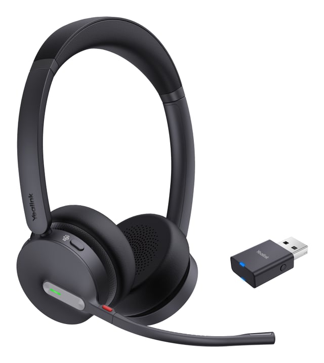 Yealink WH64 Hybrid Dual Teams Headset Draadloos Hoofdband Kantoor/callcenter Micro-USB Bluetooth Zwart