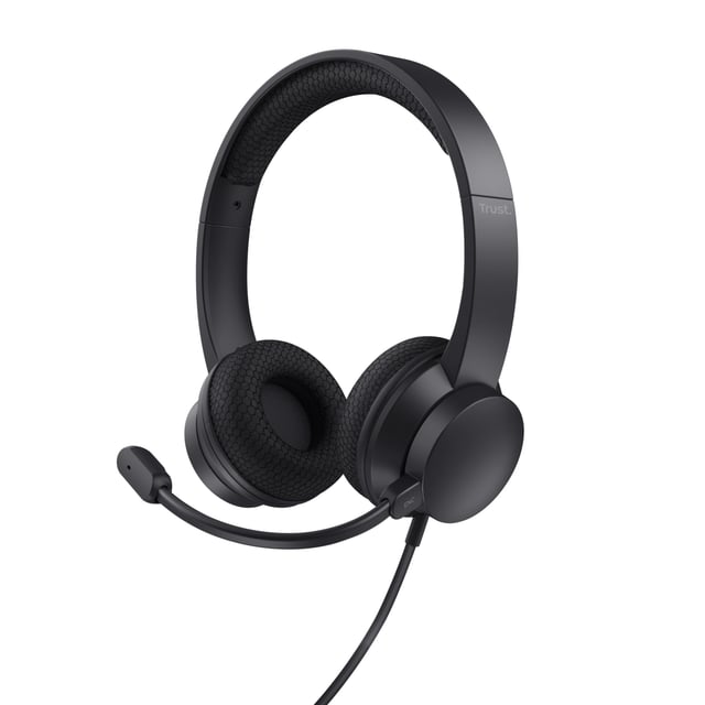 Trust HS-260 Headset - USB headset voor kantoor en calls – Lichtgewicht ontwerp – Verstelbare microfoon – business model - Zwart