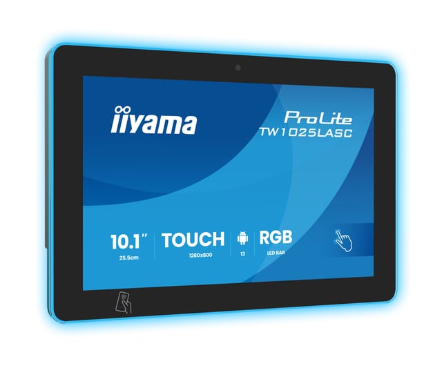iiyama ProLite TW1025LASC-B3PNR computer monitor 25,6 cm (10.1") 1280 x 800 Pixels WXGA LED Touchscreen Multi-gebruiker Zwart