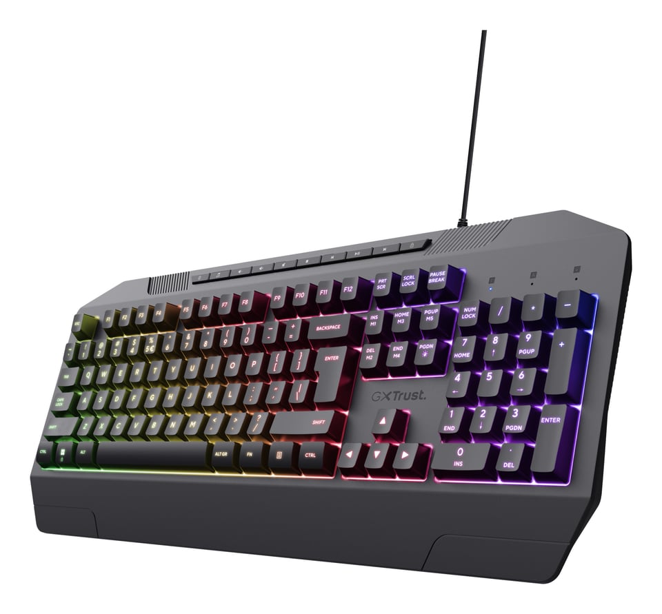 Trust GXT 836 Evocx Gaming Toetsenbord - Gaming toetsenbord – Belgische AZERTY-indeling – RGB-verlichting – Zwart