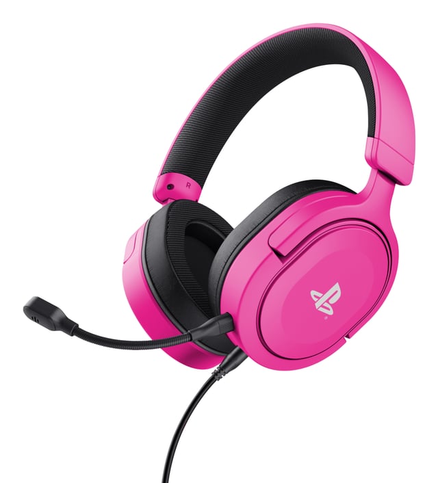 Trust GXT 498P Forta Gaming Headset - Officieel gelicentieerde Playstation 5 gamingheadset – Opklapbare microfoon – Over-ear ontwerp – Roze