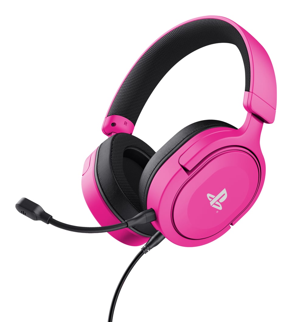 Trust GXT 498P Forta Gaming Headset - Officieel gelicentieerde Playstation 5 gamingheadset – Opklapbare microfoon – Over-ear ontwerp – Roze