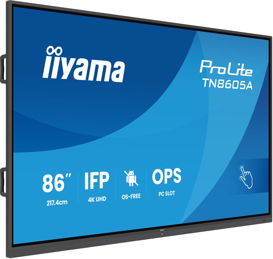 iiyama TN8605A-B1AG beeldkrant Interactief flatscreen 2,17 m (85.6") 500 cd/m² 4K Ultra HD Zwart Touchscreen