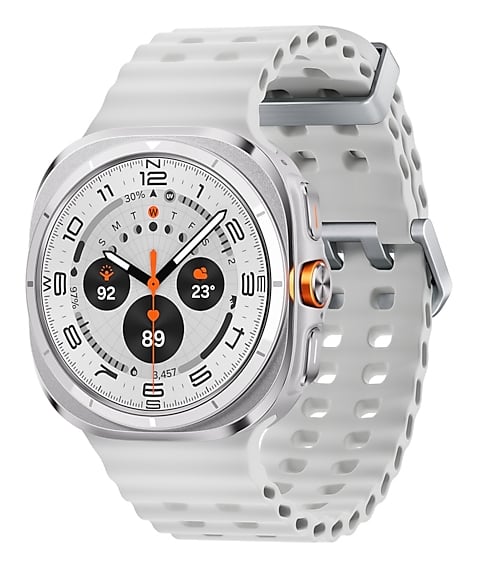 Samsung Galaxy Watch Ultra 3,81 cm (1.5") AMOLED 47 mm Digitaal 480 x 480 Pixels Touchscreen 4G Titanium, Wit Wifi GPS