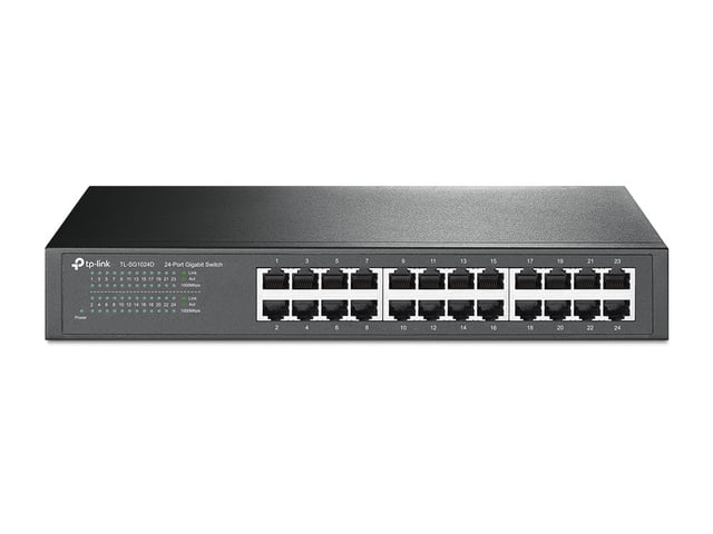 TP-Link TL-SG1024D netwerk-switch Unmanaged Gigabit Ethernet (10/100/1000) Grijs