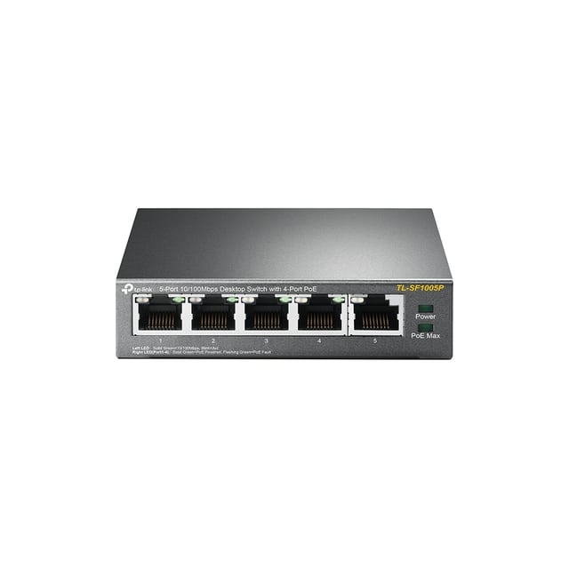 TP-Link TL-SF1005P netwerk-switch Unmanaged Fast Ethernet (10/100) Power over Ethernet (PoE) Zwart