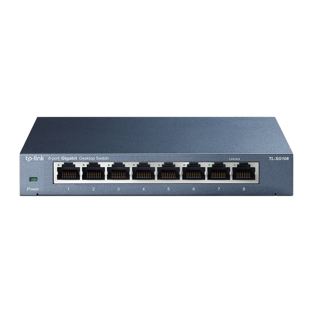 TP-Link TL-SG108 netwerk-switch Unmanaged L2 Gigabit Ethernet (10/100/1000) Zwart