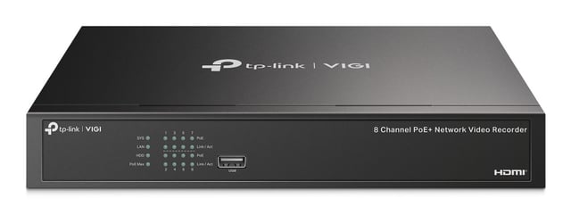 TP-Link VIGI NVR1008H-8P Zwart