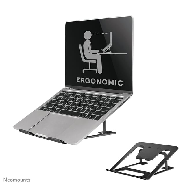 Neomounts NSLS085BLACK Laptopstandaard 10-17" - opvouwbaar - compact - universeel