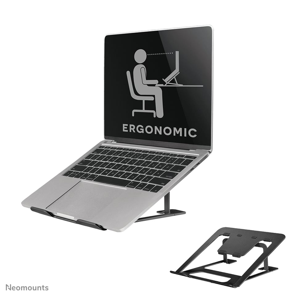 Neomounts NSLS085BLACK Laptopstandaard 10-17" - opvouwbaar - compact - universeel