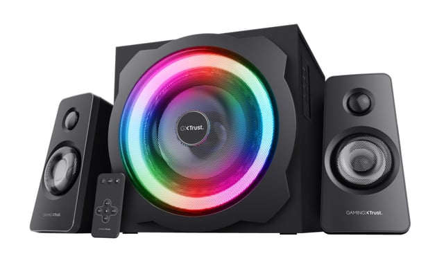 Trust GXT 629 Tytan RGB Speakerset - 2.1 speakerset – RGB-verlichting – Subwoofer inbegrepen – Zwart