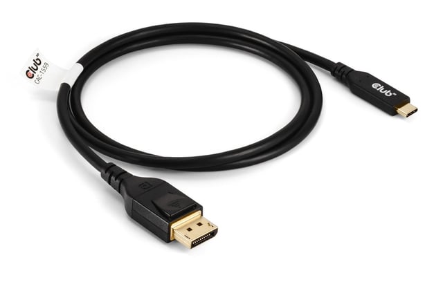 CLUB3D USB Type-C Cable to DP 2.1 Bi-Directional VESA DP80 Certified Cable M/M 1m/3.28ft