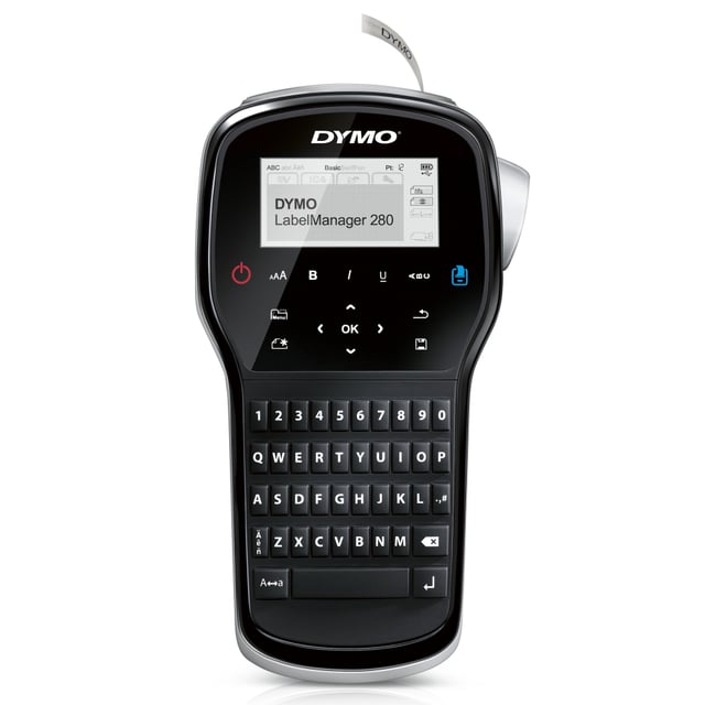 DYMO LabelManager 260-labelprinter | Oplaadbare labelmaker met QWERTY-toetsenbord | Inclusief zwart-wit D1-labeltape (12 mm) | Voor thuis en op kantoor