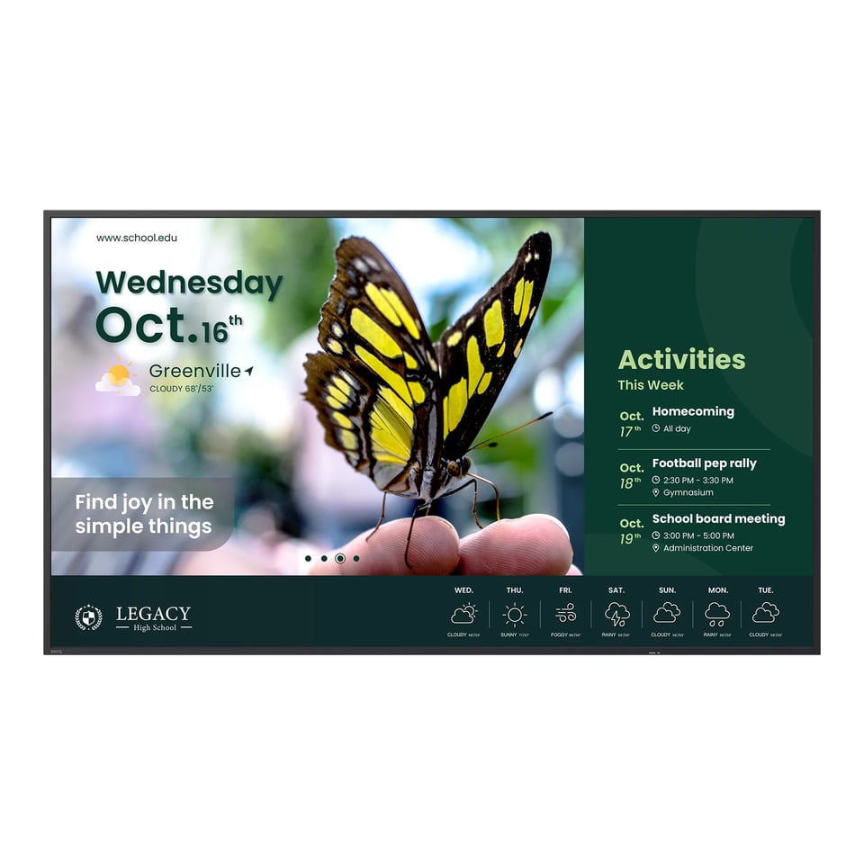 BenQ ST5504 Digitale signage flatscreen 139,7 cm (55") LCD 350 cd/m² 4K Ultra HD Zwart Type processor Android 18/7