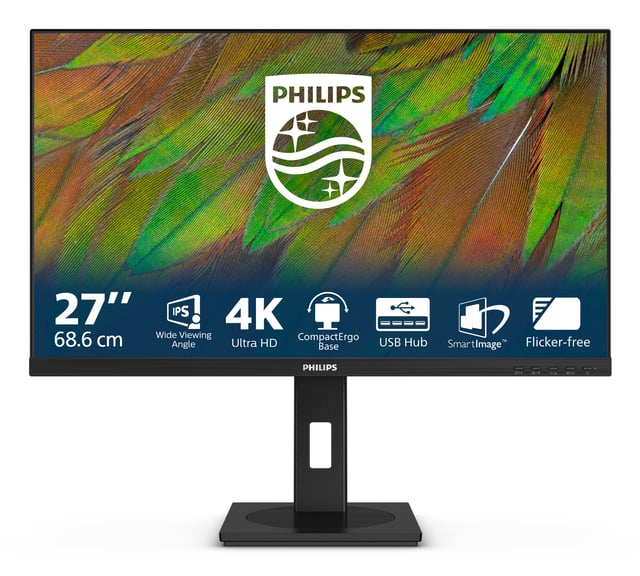 Philips 3000 series 27B1N3800/00 computer monitor 68,6 cm (27") 3840 x 2160 Pixels 4K Ultra HD LCD Zwart