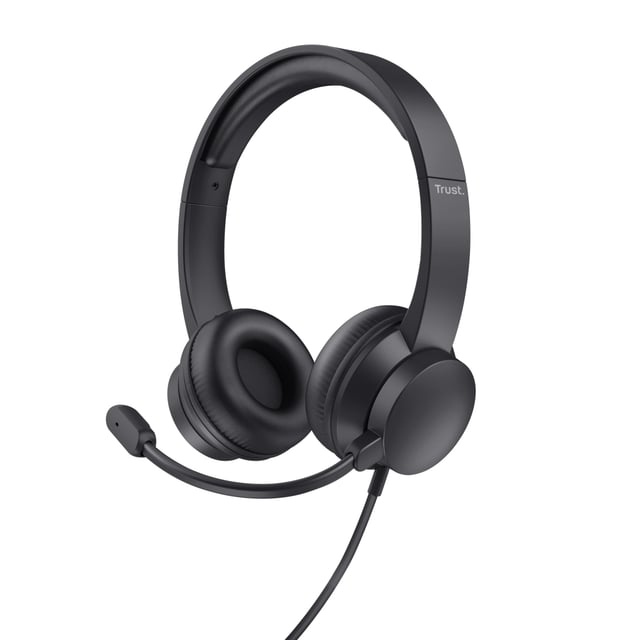 Trust HS‑150 Bedrade PC‑headset – headset – business model – verstelbare hoofdband – Zwart