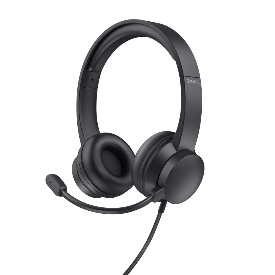 Trust HS‑150 Bedrade PC‑headset – headset – business model – verstelbare hoofdband – Zwart