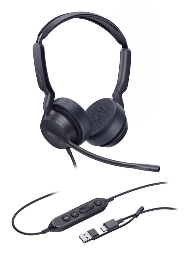 Yealink Dual UC-headset met USB-C/A-aansluiting