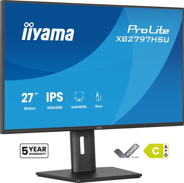 iiyama ProLite XB2797HSU-B1 computer monitor 68,6 cm (27") 1920 x 1080 Pixels Full HD LED Zwart