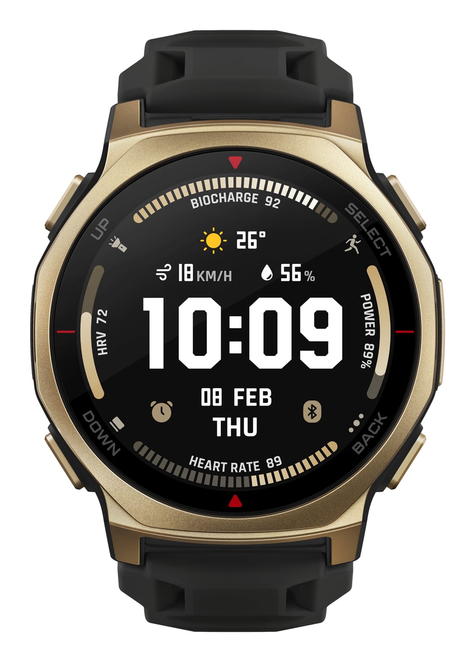 Amazfit T-rex 3 Pro 3,35 cm (1.32") AMOLED 44 mm Digitaal 466 x 466 Pixels Touchscreen Goud Wifi GPS