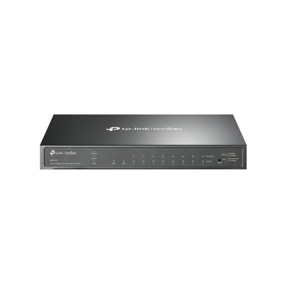 TP-Link Omada SG2210P netwerk-switch Managed L2/L2+ Gigabit Ethernet (10/100/1000) Power over Ethernet (PoE) Zwart